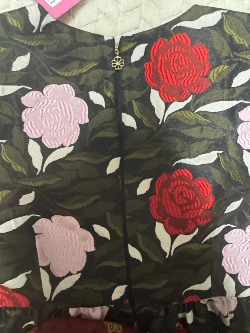 KATE SPADE Rose Garden Brocade Top WOMENS SIZE 2